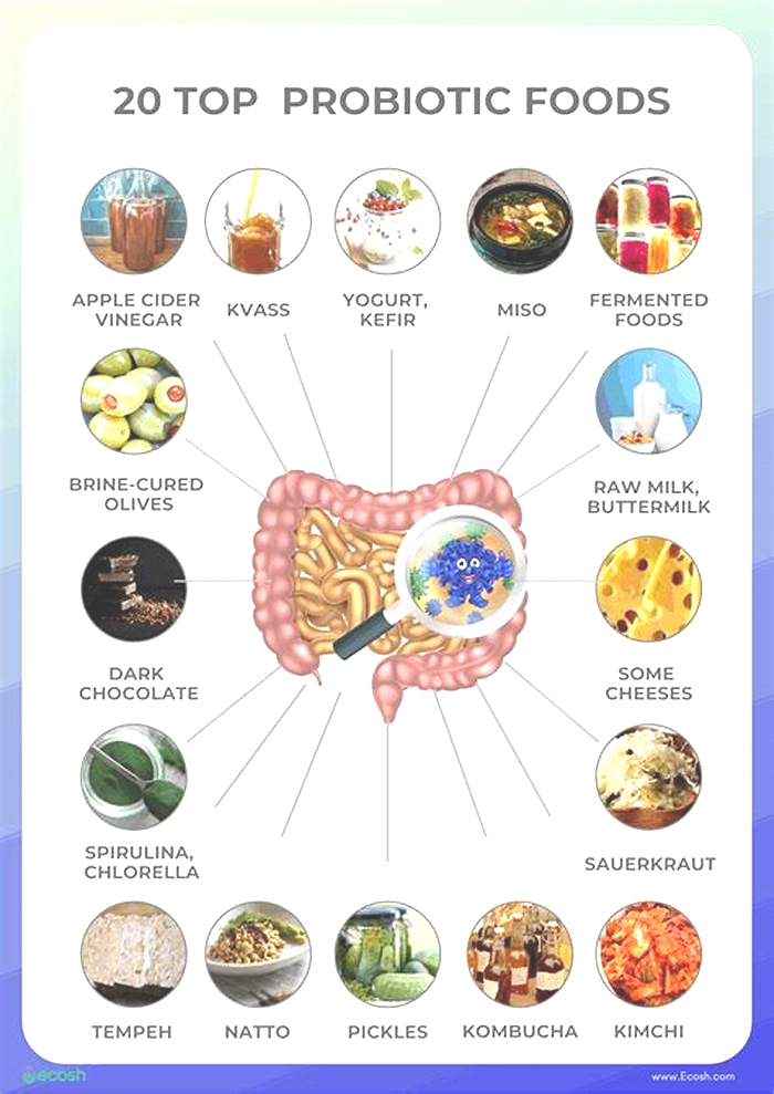 What are 3 foods that contain probiotics