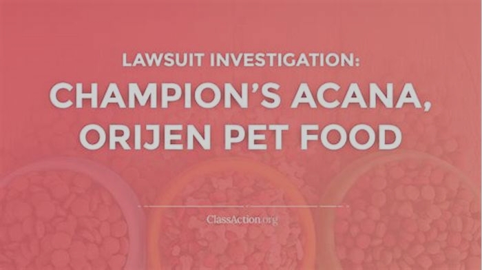 What is the class action lawsuit against ACANA and ORIJEN?